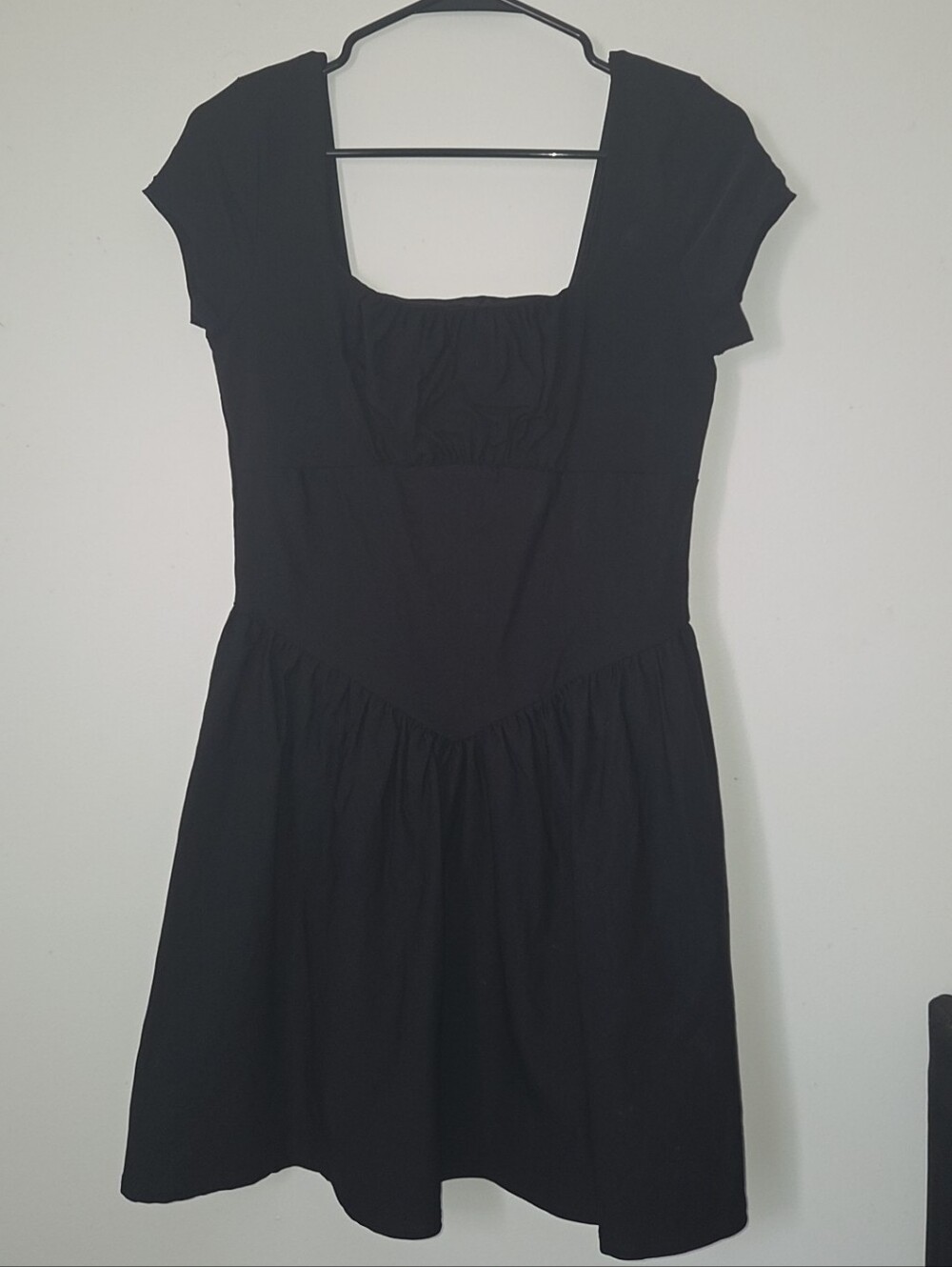 Fashion Nova Black Square-Neck Mini Dress